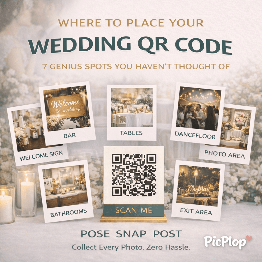 where to place wedding QR code